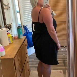 Plus size button down midi sub dress